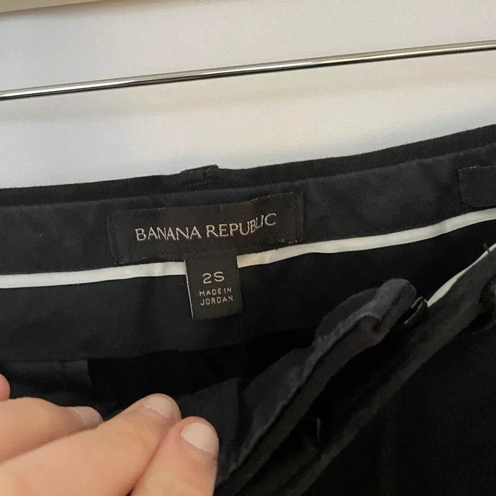 Banana Republic Womens ryan style‎ Black Trousers Size 2 small